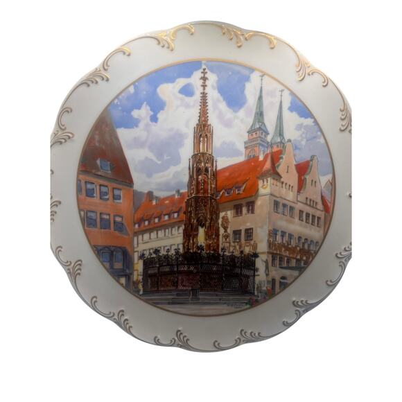 Rosenthal Germany Classic Rose Collection Set of 2 Nurnberg 1976 and 1977 Plates - Picture 6 of 10